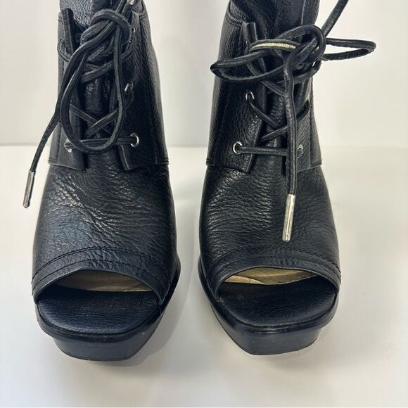 Michael Kors leather St. Marks peep toe booties - Picture 4 of 15